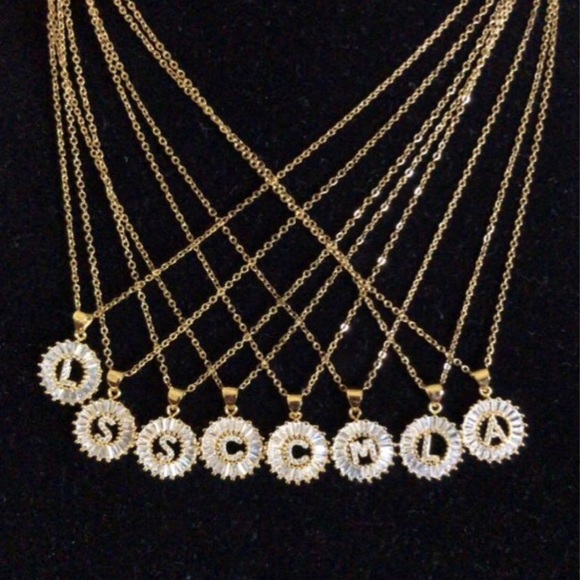 18k Yellow Gold Plated Filled CZ Diamond Necklaces - Picture 3 of 7